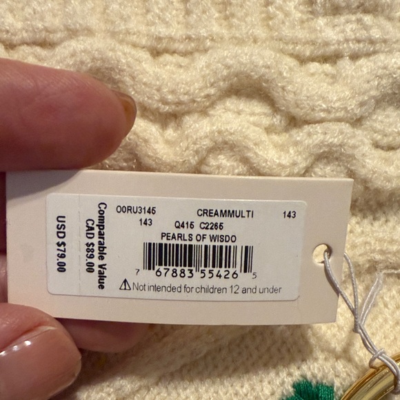 Kate Spade Gold Bracelet with Pearl Accents Spring Open, Fits Smaller Wrist - Picture 5 of 5